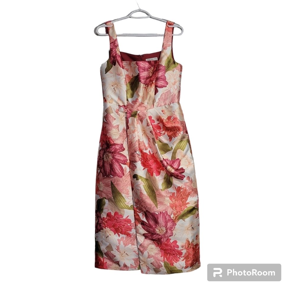 Kay Unger Frankie Draped Floral Dress size 8 - Picture 4 of 12